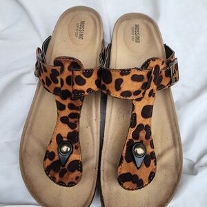 Massimo‎ Birk style cheetah sandals 10